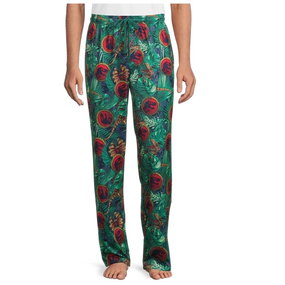 Jurassic Park World Men‎ Jungle Raptor Dinosaur Sleep Pajama Pants 2XL Movie New